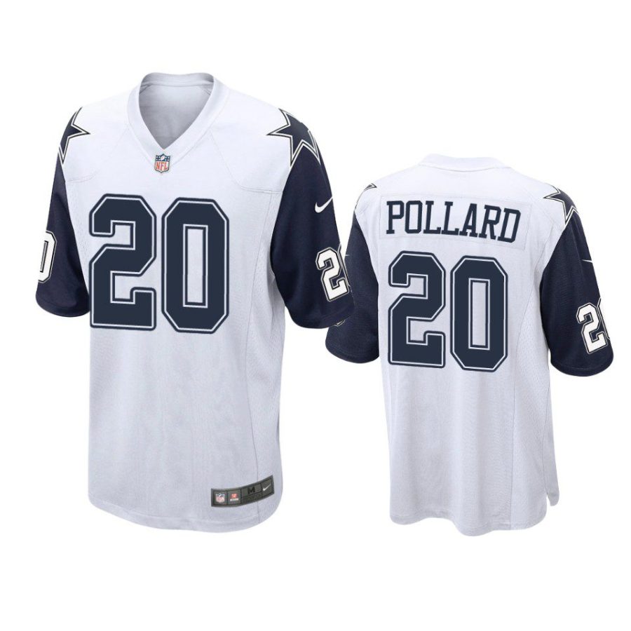 tony pollard cowboys white alternate game jersey