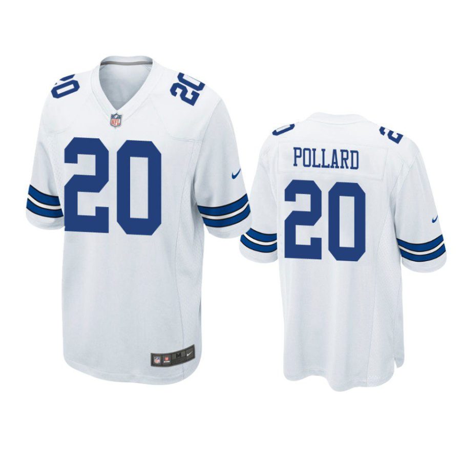 tony pollard cowboys white game jersey