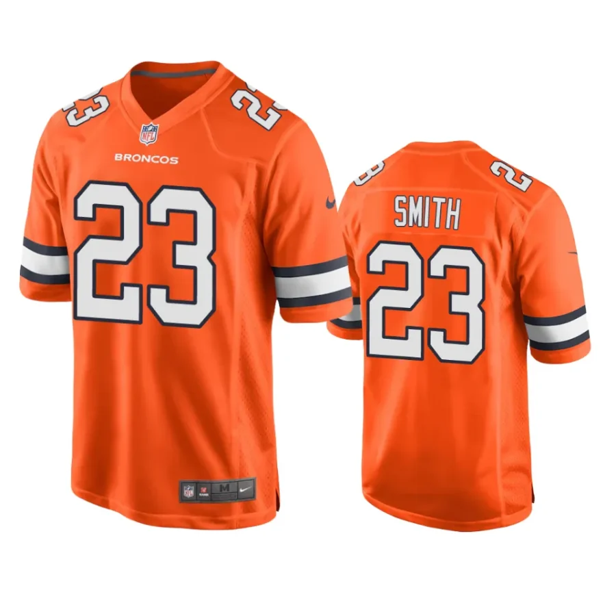 tremon smith broncos alternate game orange jersey