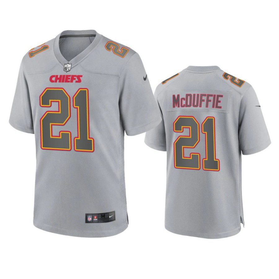 trent mcduffie chiefs gray atmosphere fashion game jersey