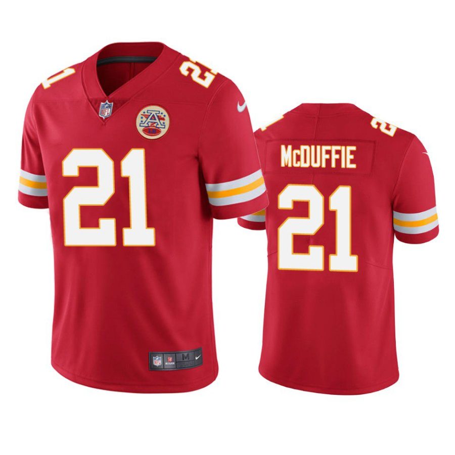 trent mcduffie chiefs red vapor limited jersey