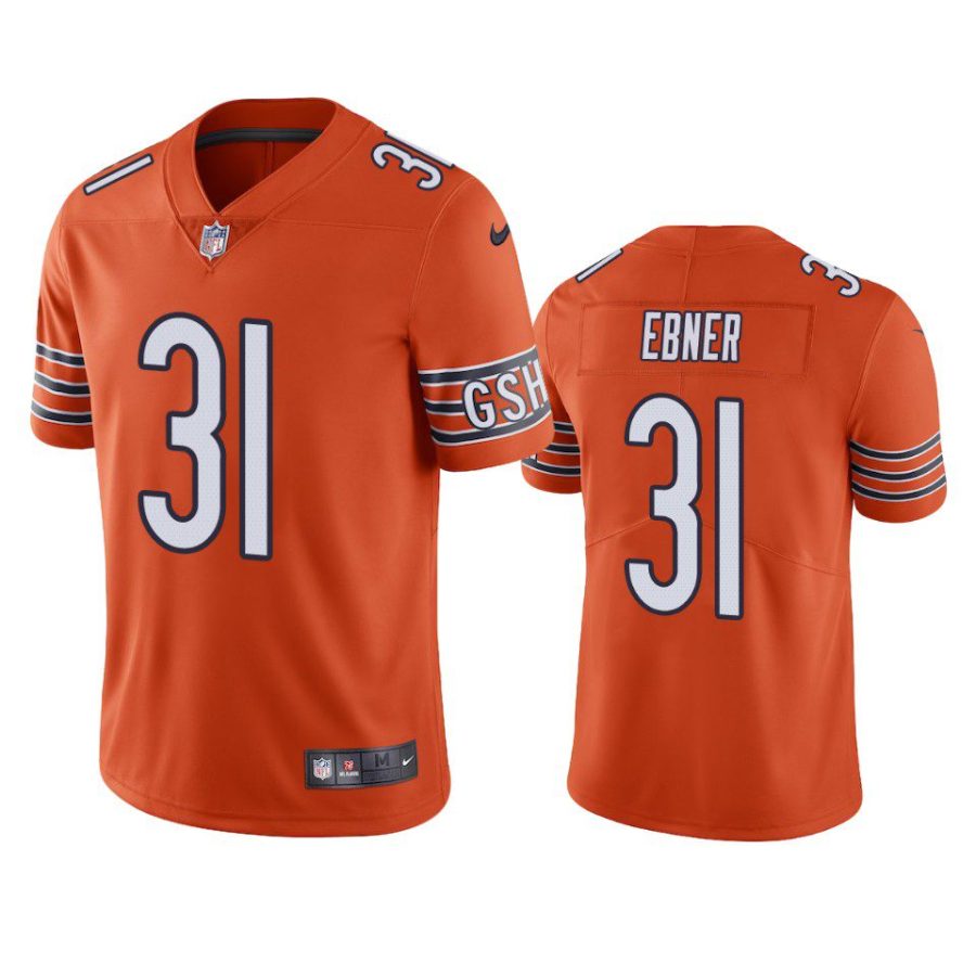 trestan ebner bears vapor limited orange jersey