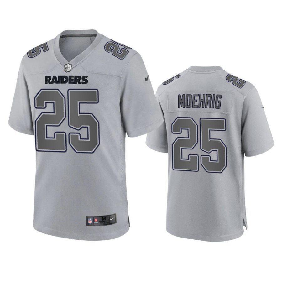 trevon moehrig raiders gray atmosphere fashion game jersey