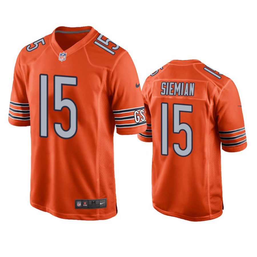 trevor siemian bears alternate game orange jersey