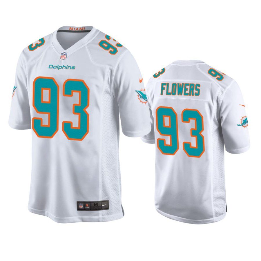 trey flowers dolphins game white jersey