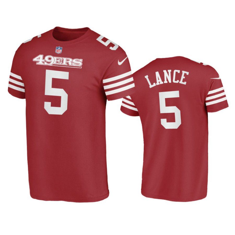 trey lance 49ers scarlet t shirt