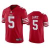 trey lance 49ers scarlet vapor limited jersey
