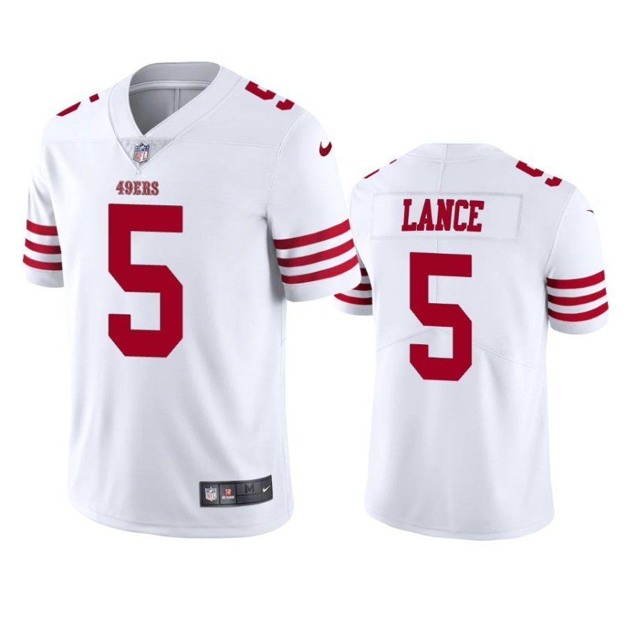 trey lance 49ers white vapor limited jersey