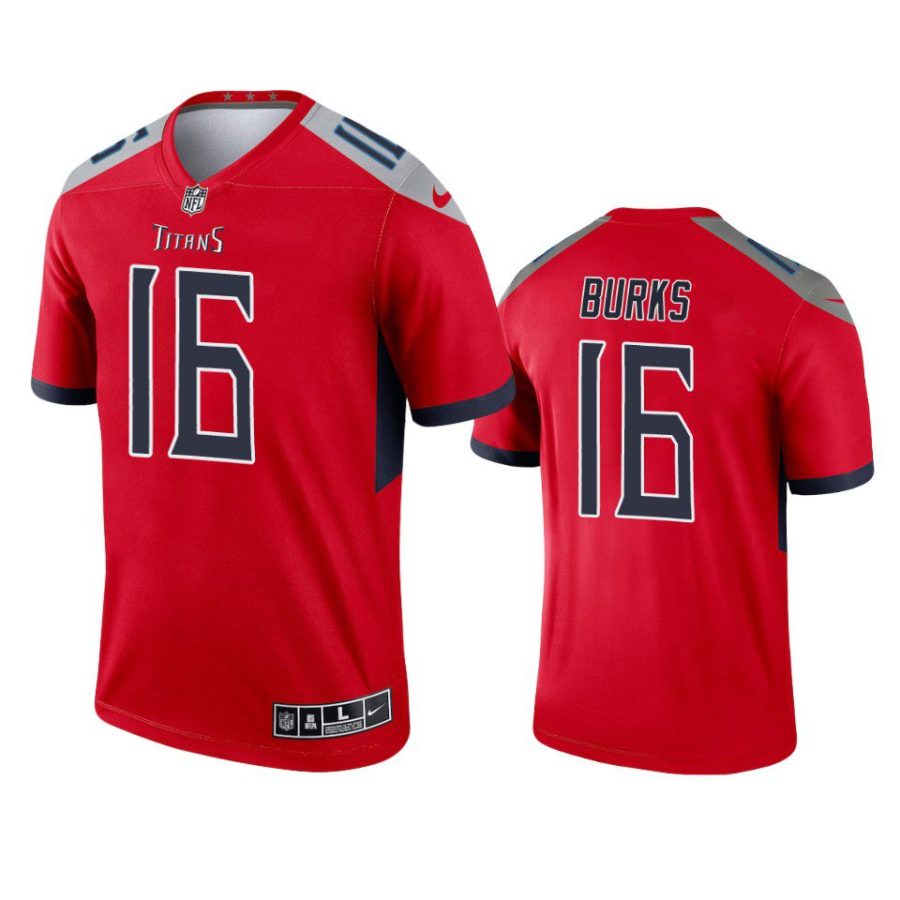 treylon burks titans inverted legend red jersey