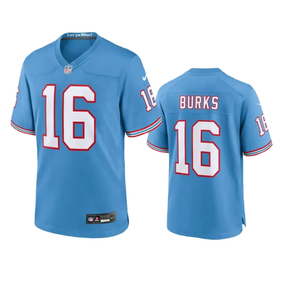 treylon burks titans oilers throwback game light blue jersey