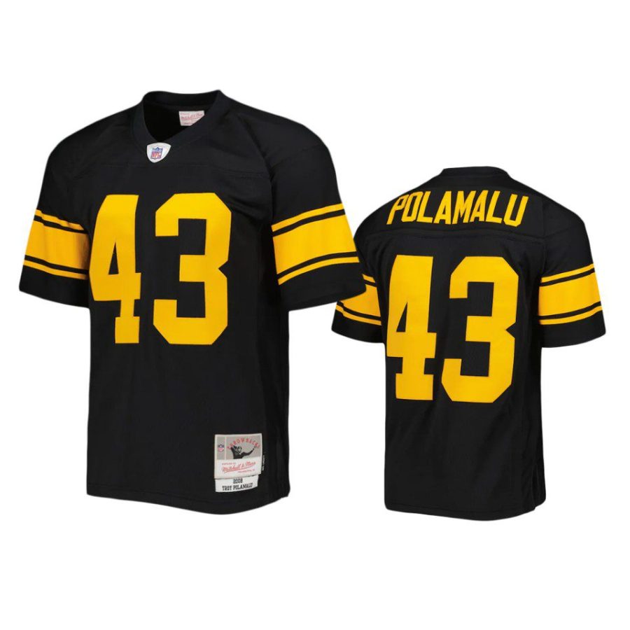 troy polamalu steelers black legacy replica jersey