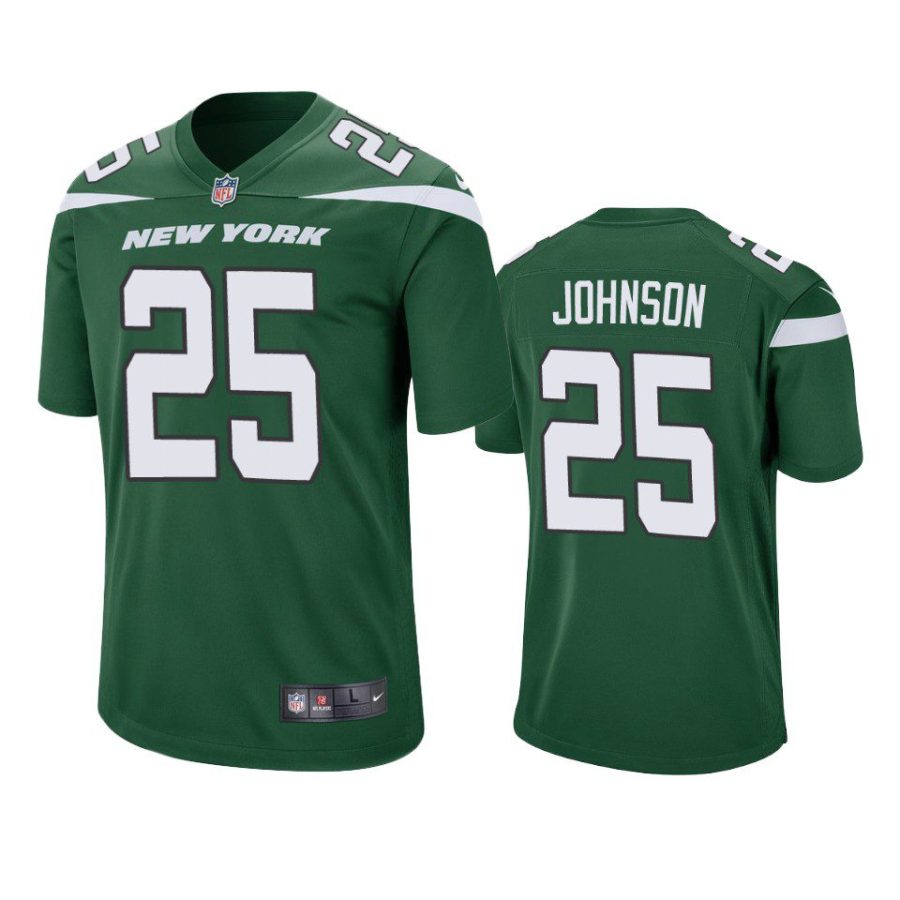 ty johnson jets green game jersey