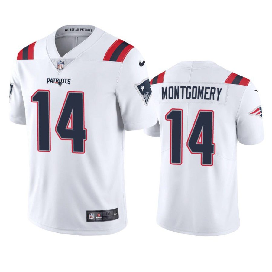 ty montgomery patriots jersey white vapor limited