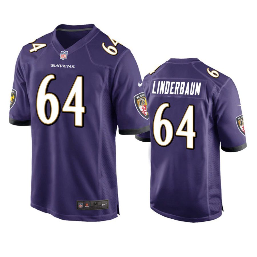 tyler linderbaum ravens purple game jersey 0a