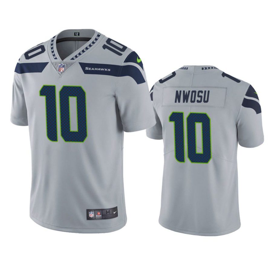 uchenna nwosu seahawks gray vapor jersey