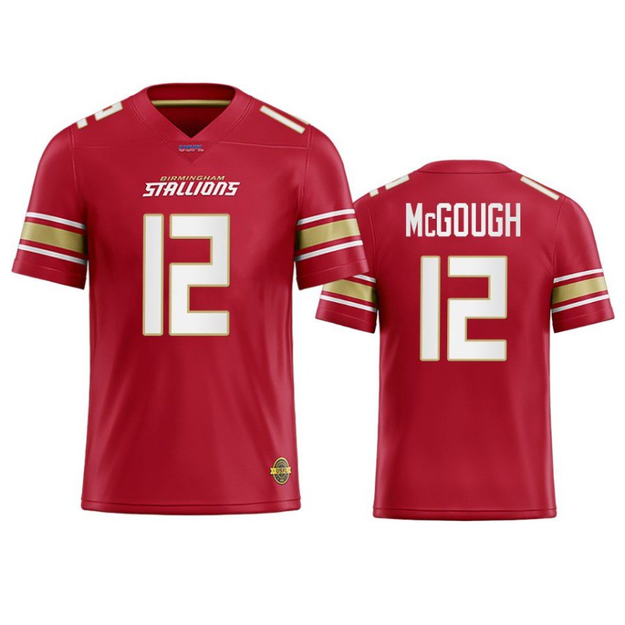 usfl stallions alex mcgough red replica jersey