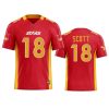 usfl stars bryan scott red replica jersey