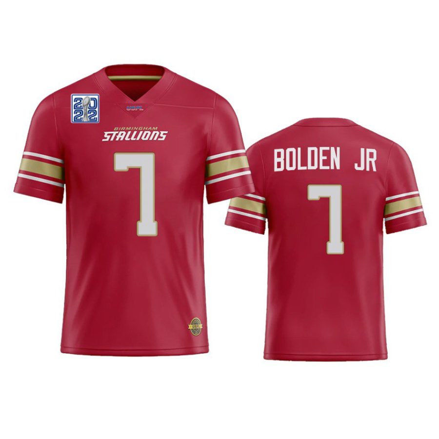 victor bolden jr. stallions red 2022 usfl champions replica jersey