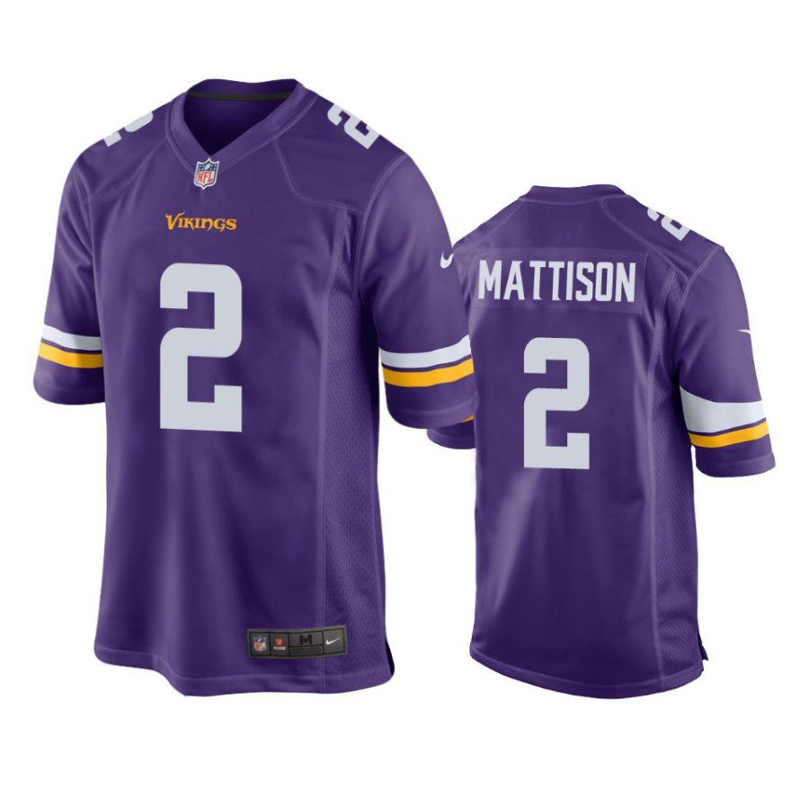 vikings alexander mattison game purple jersey