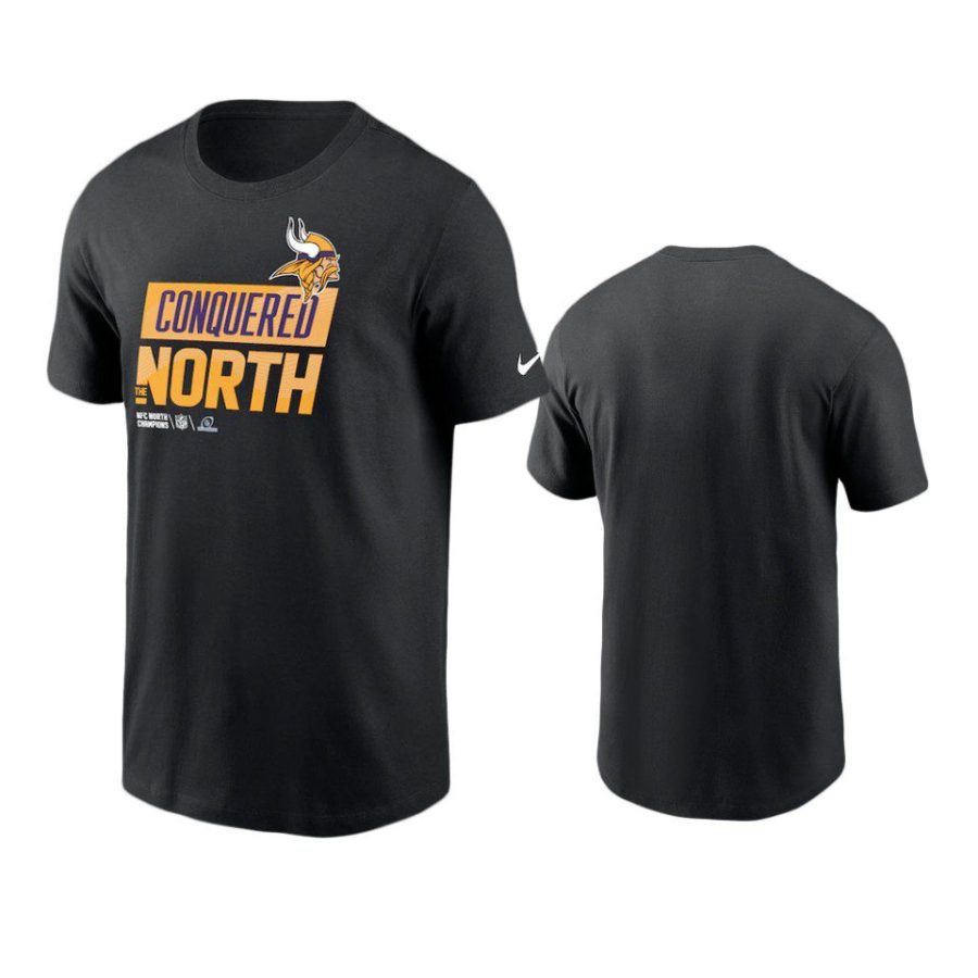 vikings black 2022 nfc north division champions locker room trophy t shirt