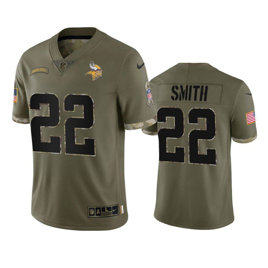 vikings harrison smith 2022 salute to service olive jersey