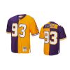 vikings john randle purple gold split legacy replica jersey