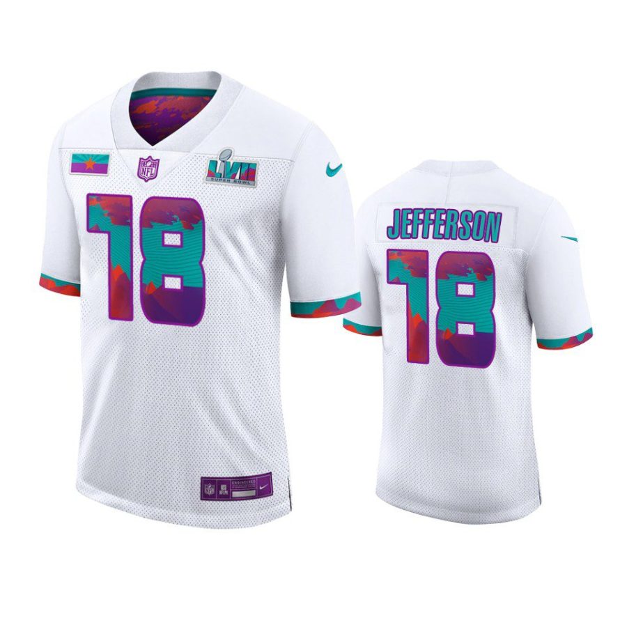 vikings justin jefferson white super bowl lvii jersey