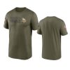 vikings olive 2022 salute to service legend team t shirt