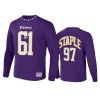 vikings purple staple core long sleeve t shirt