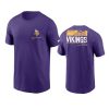 vikings purple team incline t shirt