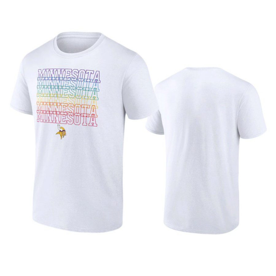 vikings white city pride t shirt