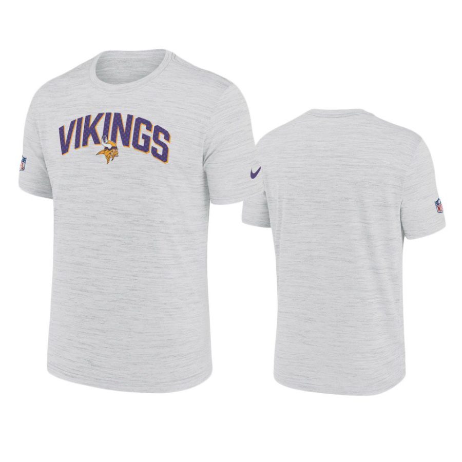 vikings white velocity athletic stack performance t shirt