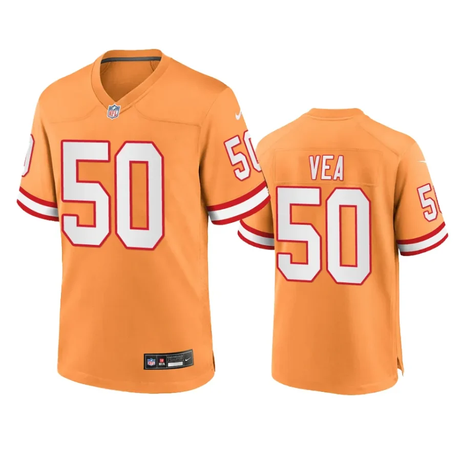vita vea buccaneers orange throwback game jersey