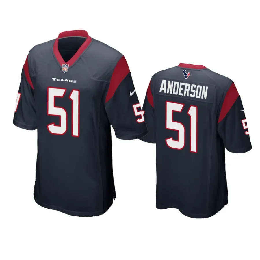 will anderson texans navy game jersey