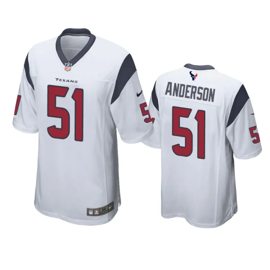 will anderson texans white game jersey