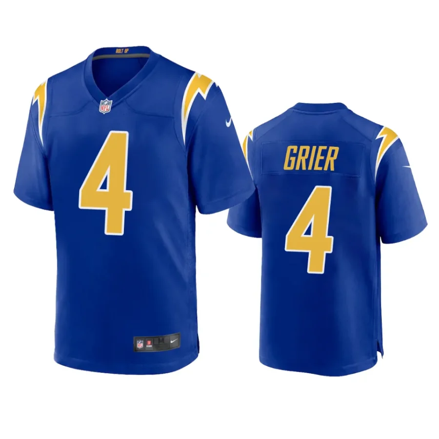 will grier chargers royal alternate jersey