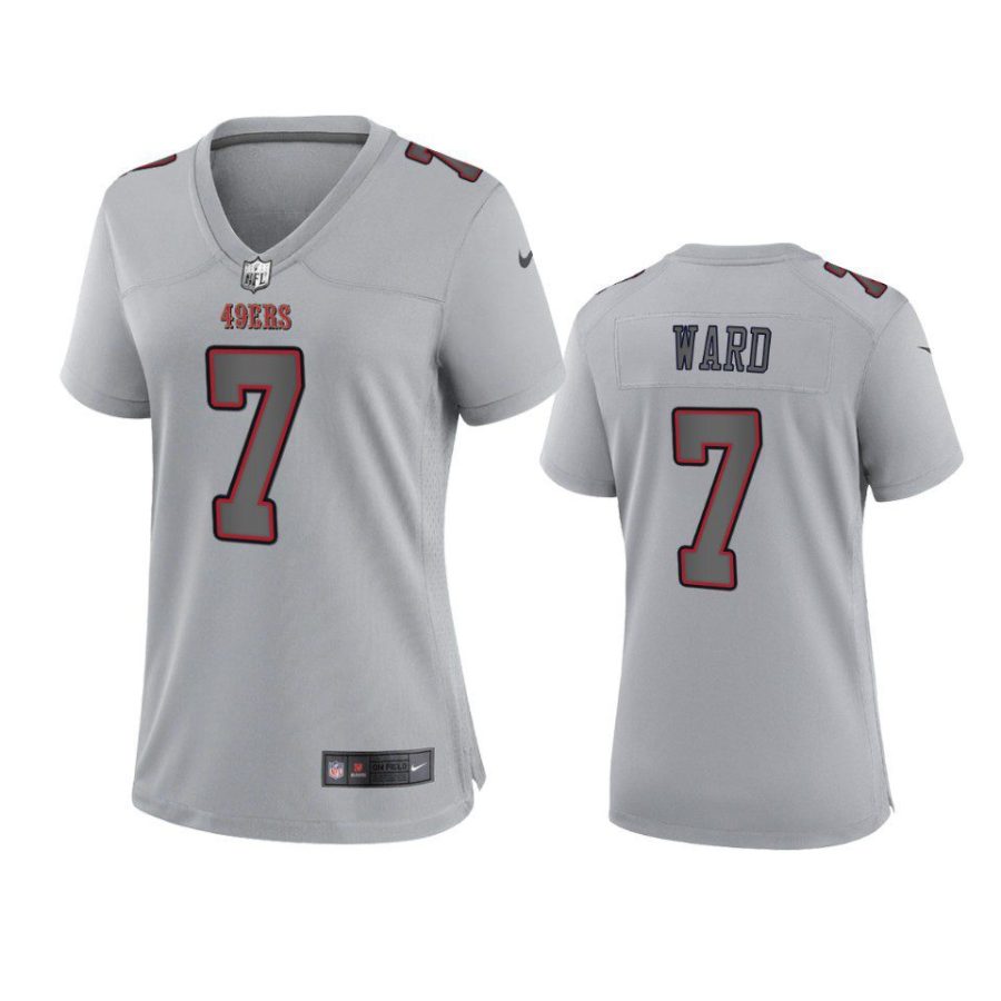 women 49ers charvarius ward atmosphere fashion game gray jersey