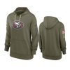 women 49ers olive 2022 salute to service hoodie