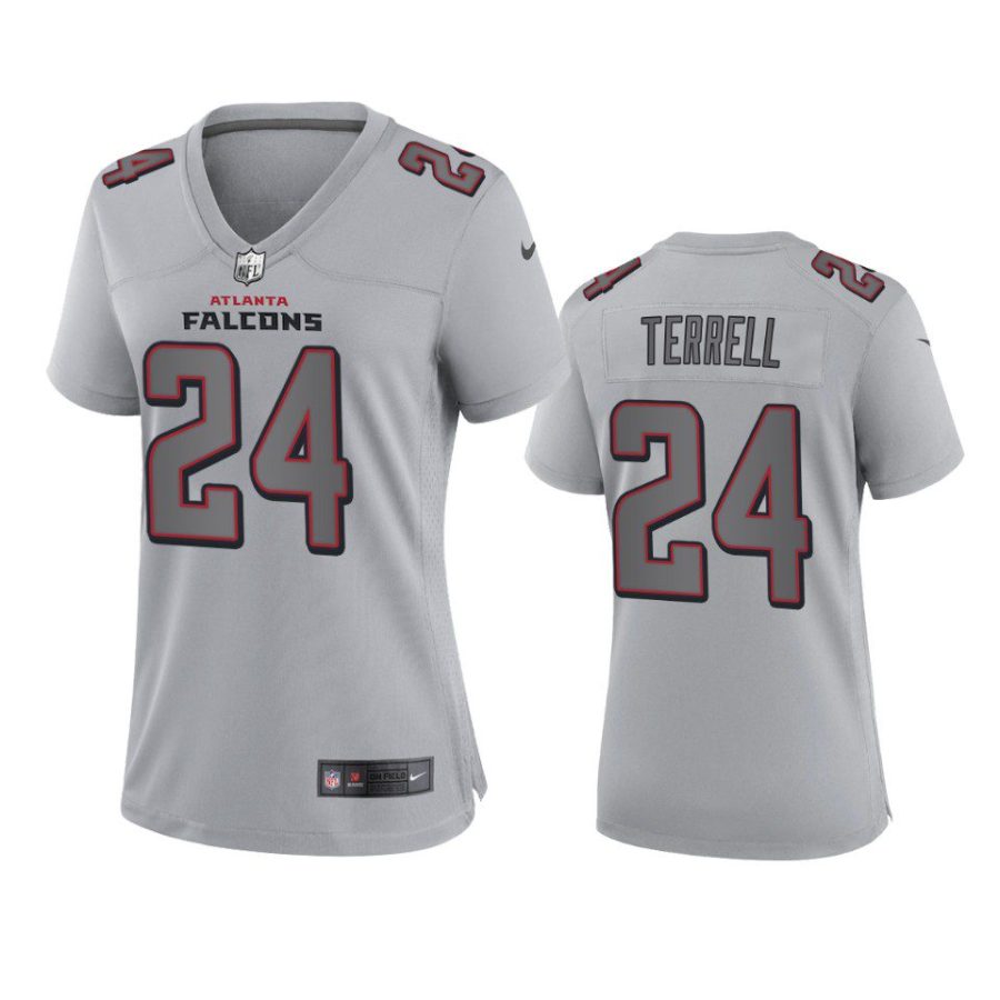 women a.j. terrell falcons atmosphere fashion game gray jersey