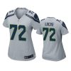 women abraham lucas seahawks game gray jersey