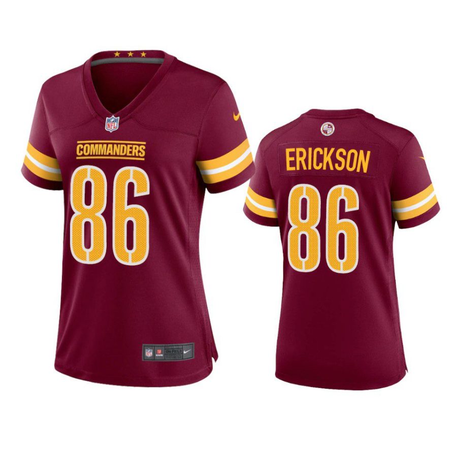 women alex erickson commanders game burgundy jersey