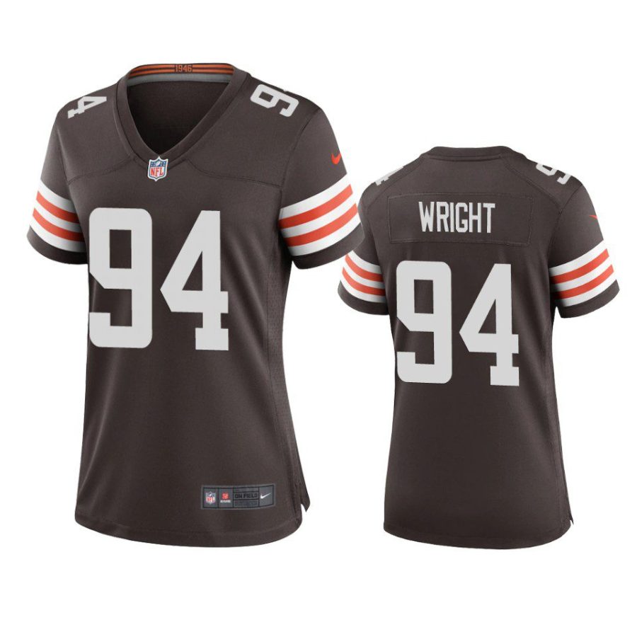 women alex wright browns game brown jersey