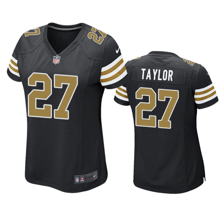 women alontae taylor saints alternate game black jersey