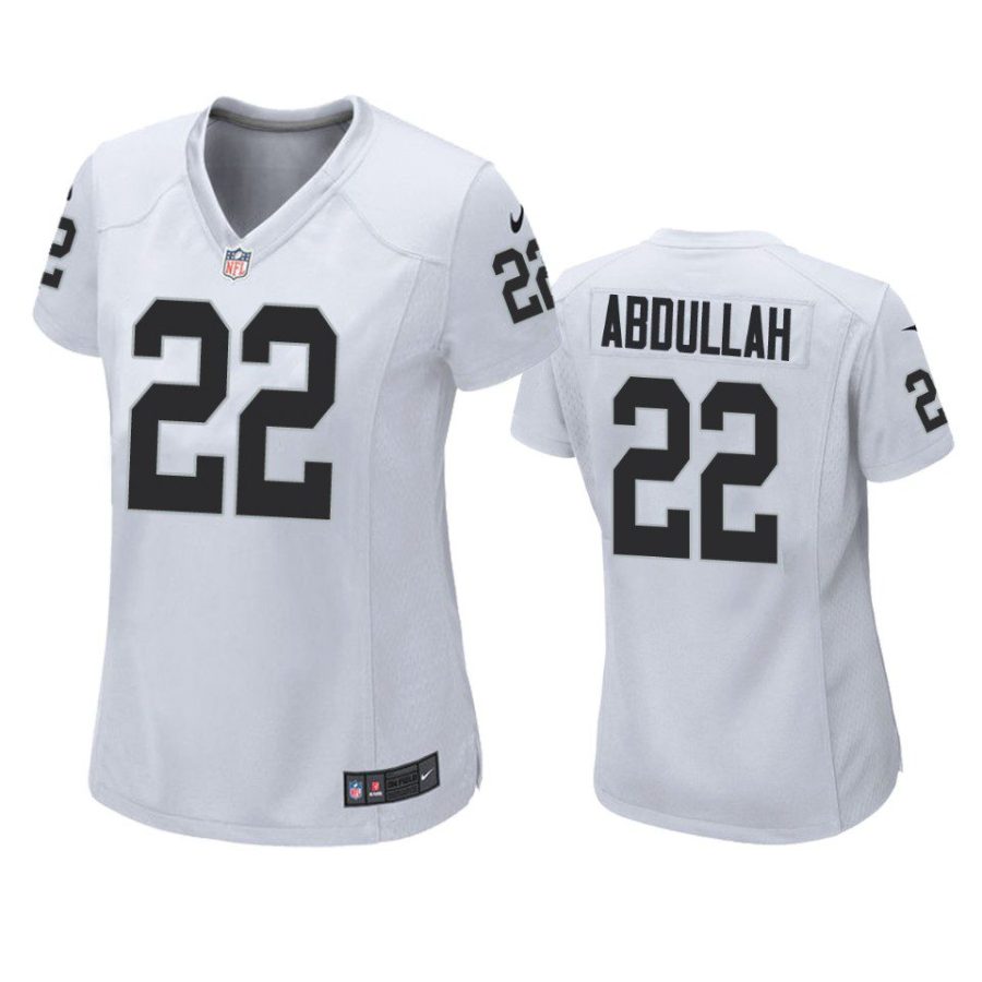 women ameer abdullah raiders game white jersey