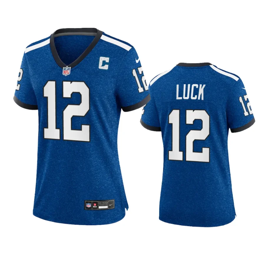 women andrew luck colts indiana nights game royal jersey