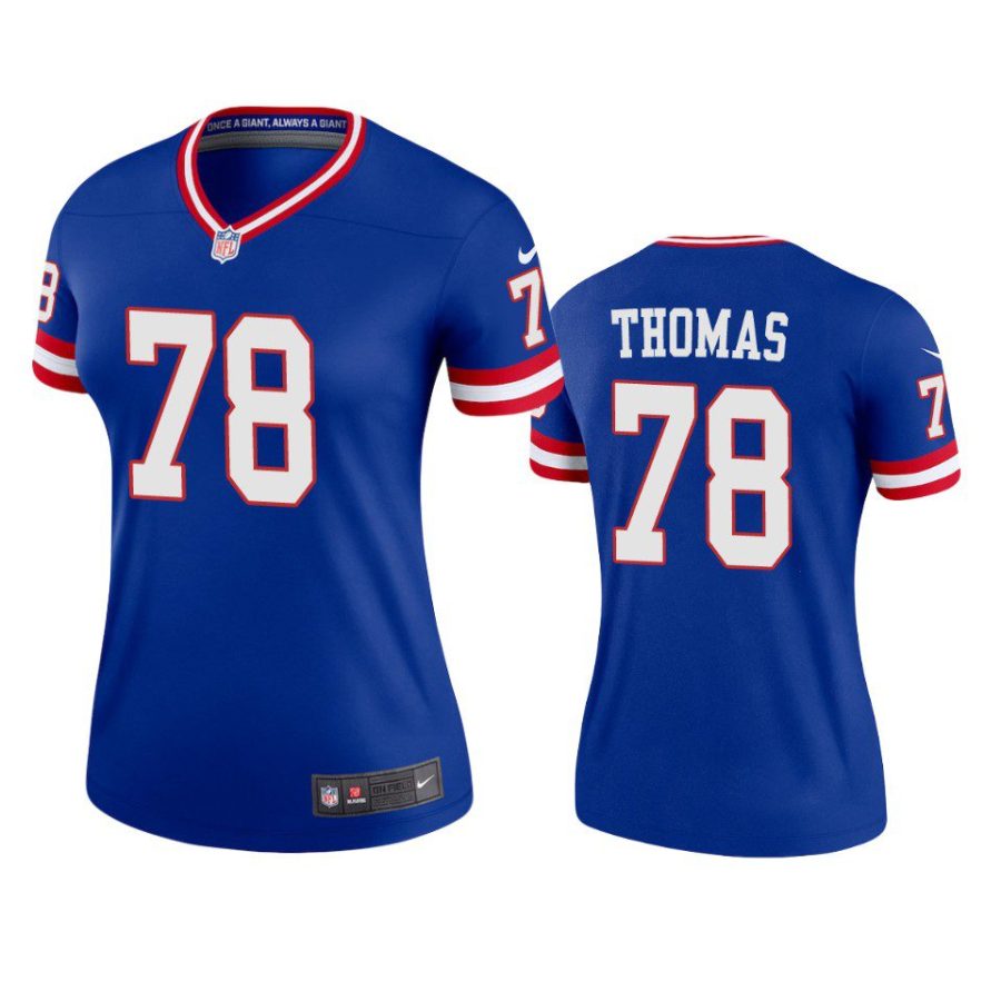 women andrew thomas giants royal classic legend jersey