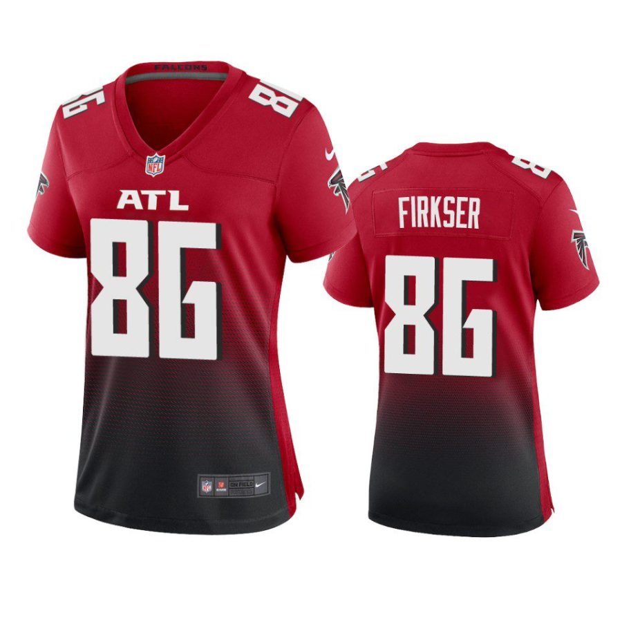 women anthony firkser falcons alternate game red jersey