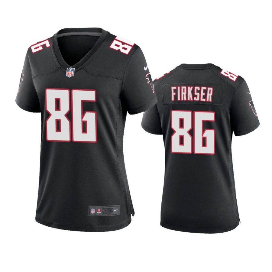 women anthony firkser falcons throwback game black jersey