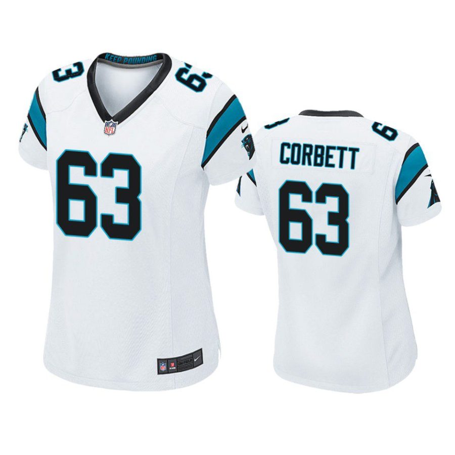 women austin corbett panthers white game jersey