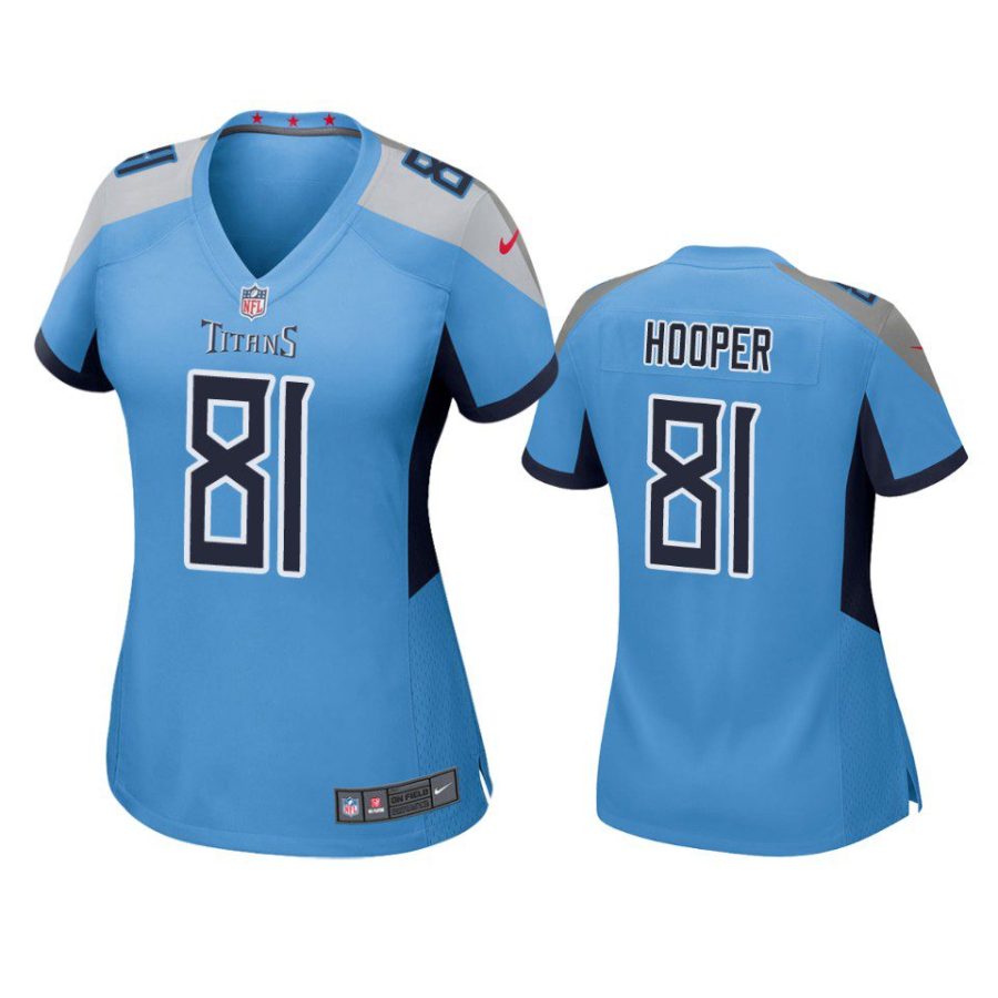 women austin hooper titans game light blue jersey